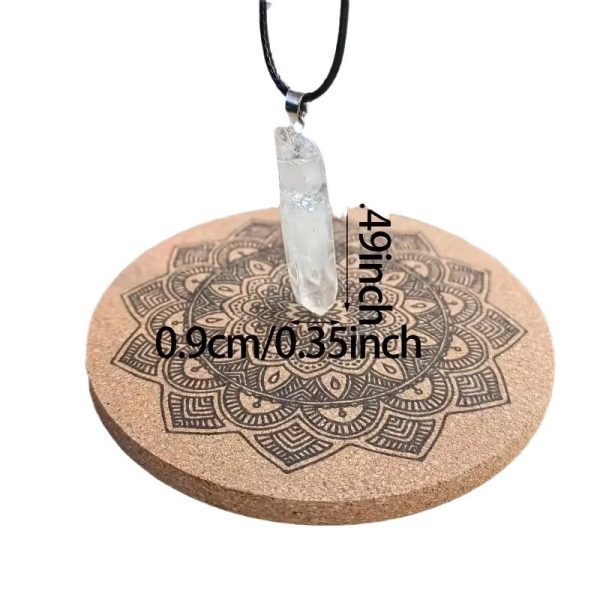 Natural white crystal single crystal necklace