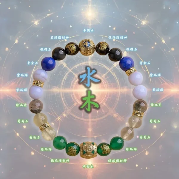 Natural crystal supplements for men and women's five elements